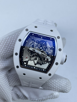 (준비완료/특급배송/)NO.3196/ZF공장 리차드밀 RM055 White Ceramic ZF 11 Best Edition on Shark Rubber Strap RMUL2 Super Clone V2